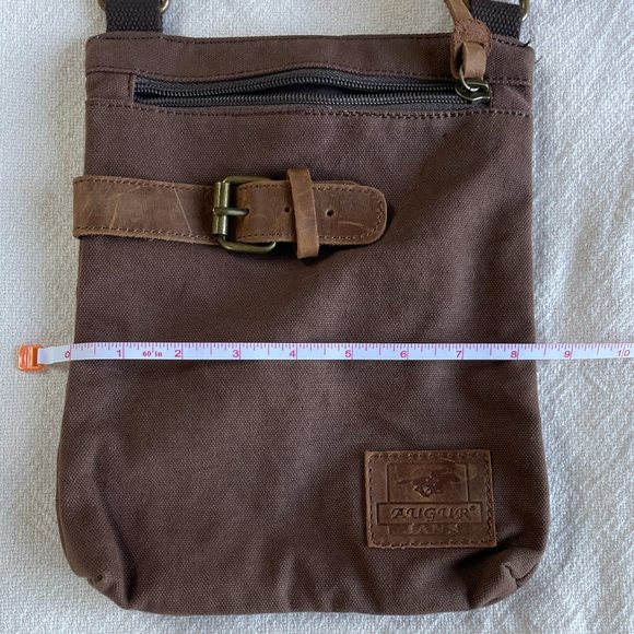 Augur Jans Canvas Crossbody Messenger Shoulder Bag - Picture 12 of 12